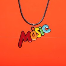 Munels Mineli Music Deri Ipli Kolye