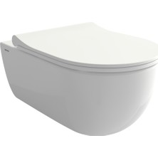 Bocchı Bocchi V-Tondo Rimless Asma Klozet - Taharet Borusuz - Parlak Beyaz - 1416-001-0129