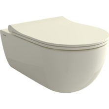 Bocchı Bocchi V-Tondo Rimless Asma Klozet - Parlak Bi̇sküvi̇ - 1416-014-0128