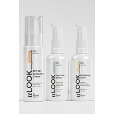 U Look uLook Leke Karşıtı Günlük Bakım Seti – Güneş Kremi, Niasinamid Serum, Vitamin C Aydınlatıcı