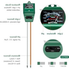 Aesco Toprak Ph Ölçer, MS02 3'ü 1 Arada Toprak Nemi/ışık/ph Test Cihazı Bitki Bakımı Için Bahçe Alet Kitleri, Bahçe, Çim, Çiftlik, Iç ve Dış Mekan Kullanımı Için Harika (Yeşil)