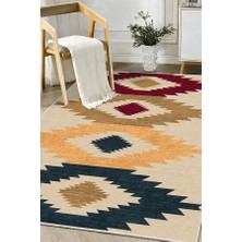 Lioara Home Geometri Desen Dijital Baskılı Halı – Modern, Kaymaz Taban, Salon & Oturma Odası Için Halı