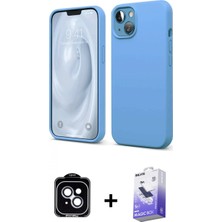 Pileli Store Pilelistore™ iPhone 14 Kılıf Kozmos Yansıma Özel Seri - Siyah Bilvis 5in1 5d Magic Hayalet Cam Ekran Koruyucu + Pvd Metal Kamera Lens - Mı
