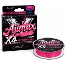 Savage Ip Örgü Misina - 4 Kat - Anchor Ajimax 4x - 150MT - Pembe - 0.04MM