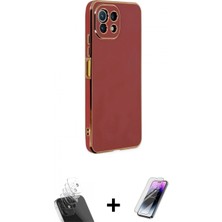 Pileli Store Pilelistore™ Mi 11 Lite Kılıf Yankı Serisi - Şeffaf Pasifik Cam Ekran Koruyucu + Kamera Lens Koruma Cam - Sf