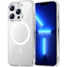 Cayk iPhone 16 Pro Max Uyumlu Esnek Plastik Magsafe Wireless Şarj Özellikli Şeffaf Kılıf