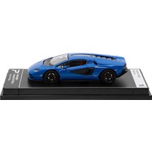 Poster Cars Hyper Car Lamborghini Countach Lpı 800-4 Bleu-League Collection 1/64 Model Araba