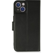 TKÇ Mey Ithalat®  iPhone 14 Kılıf Trend S Plus Kapaklı Kılıf - Siyah