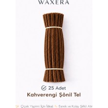 Waxera Kahverengi Şönil Tel 25 Adet 30 cm | Kendin Yap Çiçek ve Hobi Tasarım Malzemesi