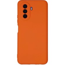 TKÇ Mey Ithalat®  Huawei Nova Y70 Kılıf Nano Içi Kadife Silikon - Turuncu