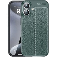 TKÇ Mey Ithalat®  iPhone 16 Kılıf Auto Focus Kapak - Koyu Yeşil