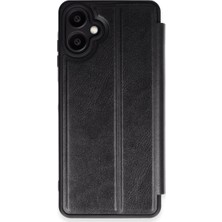 TKÇ Samsung Galaxy A06 Kılıf Flip Cover - Siyah