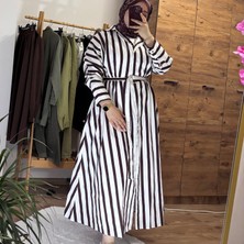 Akyel Butik Gömlek Elbise Beyaz