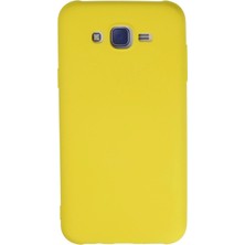 TKÇ Mey Ithalat®  Samsung Galaxy J7 Kılıf Nano Içi Kadife Silikon - Sarı