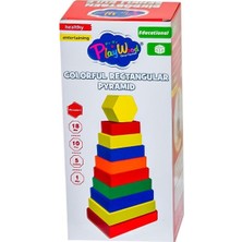 E-Vitrin ONY-393 Ahşap Dikdörtgen Renkli Kule - Onyıl Oyuncak
