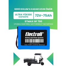 Electroll Stmax Gf 700 Batarya (Ultra Yüksek Kapasite) Lifepo4 72V 75AH Elektrikli Motosiklet Bataryası