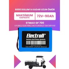 Electroll Stmax Gf 700 Batarya (Maksimum  Kapasite) Lifepo4 72V 90AH Elektrikli Motosiklet Bataryası