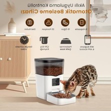Aesco Petfit Feline Prime 3l Wi-Fi Kameralı Akıllı Otomatik Kedi Köpek Mama Kabı Besleme Ünitesi (Sesli Komut+Çelik Kase+App Kontrol)