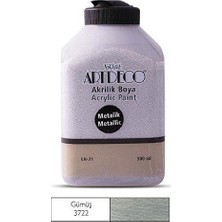 Artdeco Metalik Akrilik Boya 500 ml Gümüş 3722