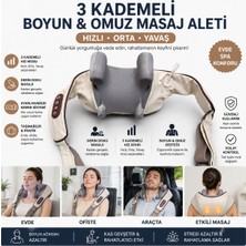 Karaaslan 3 Kademeli Elektrikli Boyun ve Omuz Masaj Aleti | Derin Doku Masaj Cihazı | Taşınabilir Kas Gevşetici