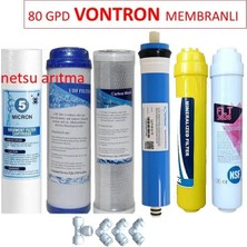 Netsu -Vontron Membranlı--Açık Kasa Su Arıtma Cihazı Filtresi,6 lı Filtre seti-