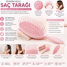 Karaaslan Esnek Silikon Uçlu Saç Tarağı | Kadınlar İçin Profesyonel Dolaşık Açıcı & Saç Şekillendirici Tarak