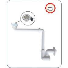 Dallmer Yer Kazandıran Lavabo Sifonu 137 - Taşma Deliksiz,Lavabo Dolabında ve Çekmecesinde,Lavabo Altında Duvara Bitişik Montajlı Koku Önleyici S Sistemi,Kolay Temizlenir Giderli, Ayarlanabilir Borulu