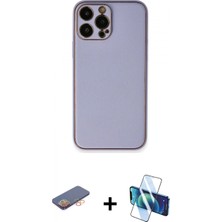 Pileli Store Pilelistore™ iPhone 13 Pro Kılıf Yadigar Klasik - Siyah 3D Antistatik Seramik Nano Ekran Koruyucu + Renkli Kamera Lens Koruma Cam - Tu