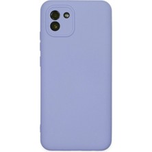 TKÇ Mey Ithalat®  Samsung Galaxy A03 Kılıf Nano Içi Kadife Silikon - Lila