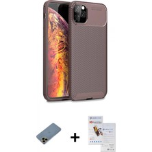 Pileli Store Pilelistore™ iPhone 11 Pro Max Kılıf Eksen Form Prime - Siyah Seramik Nano Ekran Koruyucu + Shine Kamera Lens Koruma Cam - Gd