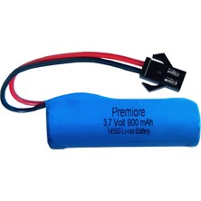 Premiore 3.7V 900 Mah 14500 Li-Ion Oyuncak Araba Pili | Siyah Soket | Şarjlı Lityum Pil
