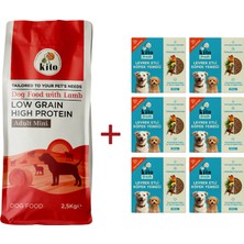 Kuzu Etli Yetişkin Mini Irk Köpek Maması 2.5 KG + 6 Adet Kito Fresh Levrek Etli %100 Taze İçerikli Mama