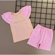 Bemy Store 1/3 Yaş Fırfır Kollu Nakışlı Çocuk Takımı