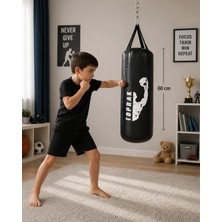Toprak Sport Eldiven Hediyeli Boks Torbası  60X22 cm  Karabina Hediyeli Içi Dolu