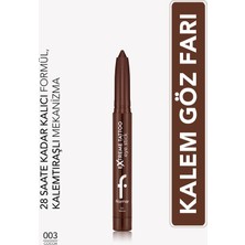 Flormar Extreme Tattoo Mat & Işıltılı Asansörlü Kalemtıraşlı Jel Göz Kalemi & Far Stick