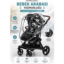 Mor Bebe  Fermuarlı Ultra Lüks Bebek Arabası Yağmurluğu (Bütün Bebek Arabalarına Uyumludur) Siyah Yzr Yzrfrmrlı