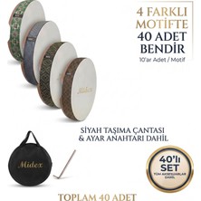 Midex BR-40X Profesyonel 40'lı Karma Desenli Bendir Def Avantaj Paketi