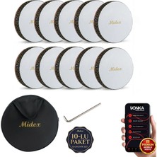 Midex BR-510X 10'lu Bendir Def Toptan Paket Akort Ayarlı El Tutma Oyuklu Çantalı