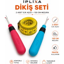 İplixa Iplixa Dikiş Seti – 2 Adet Ilik Açıcı ve 150 cm Mezura Seti | Dikiş & Terzi Yardımcı Aparatı
