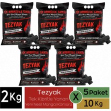Tezyak Profesyonel Mangal Kömürü 2kg ×5paket