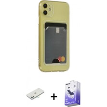 Pileli Store Pilelistore™ iPhone 11 Kılıf Doruk Klasik Koleksiyonu - Siyah Bilvis 5in1 5d Magic Hayalet Cam Ekran Koruyucu + Renkli Kamera Lens Koruma Cam - Sı