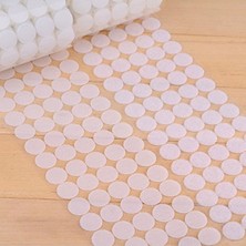Cekar Store Dünya Magnet 100 Adet Arkası Yapışkanlı Yuvarlak Cırt Cırtlı Bant - Kaliteli Cırt Bant - Çap 1,5cm Cırt Cırt Band