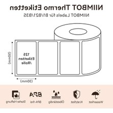 Cekar Store Kendinden Yapışkanlı Termal Etiketler, B1/B21/B3S Etiket Bandı, Okul, Ev, Ofis, Küçük Işletmeler Için Kağıt (Beyaz-Dikdörtgen, 50 x 30 Mm)