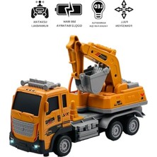 Aesco Uzaktan Kumandalı Şarjlı Full Fonksiyon Işıklı Inşaat Makineleri 27 Mhz 1:16 Ölçek (Kepçe)
