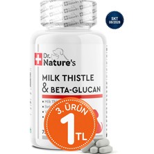 Dr. Nature's Köpek Karaciğer Destekleyici Tablet 75 Tablet – Milk Thistle (Deve Dikeni) ve Beta Glukan