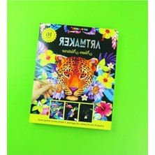 Cekar Store Artmaker Neon Nature Kazımalı Boyama Seti – 16 Panel, Şablon ve Kalemli Scratch Art Seti