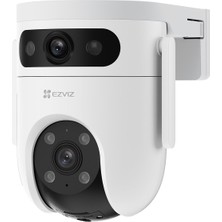 Ezviz Ezvız 2k+2k Çift Lensli Dış Mekan Gözetleme Kamerası, Aı Kişi/araç Algılama Özelliğine Sahip Wifi Ptz Kamera, Otomatik Takip, 2 Yönlü Ses ve Renkli Gece Görüşü, Hava Koşullarına Dayanıklı, H9C