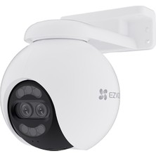 Ezviz Ezvız 4K Çift Lensli Kamera Dış Mekan Gözetimi, 30 M Renkli Gece Görüşüne Sahip Ptz Wlan Kamera, Aı Kişi/araç Algılama, Otomatik Takip ve Aktif Savunma, H80X