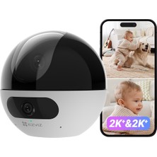 Ezviz Ezvız 2k+ Çift Lensli Wifi Kamera, Kişi, Evcil Hayvan ve Sallanan El Algılama Özellikli Iç Mekan Güvenlik Kamerası, Devriye Modunu Destekleyen Alexa Kamera, 2 Yönlü Ses ve Çift Bant Wifi, C7