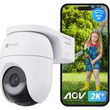 Ezviz Ezvız 4g Lte Dış Mekan Güneş Gözetleme Kamerası, Sım Kart Yuvalı, Wifi Olmadan 360° Ptz Kablosuz Kamera, 4mp Renkli Gece Görüşü, Kişi/araç Algılama, 2 Yönlü Ses, 4g ve Wifi 6, Cb8 Lite 4g'yi Destekler